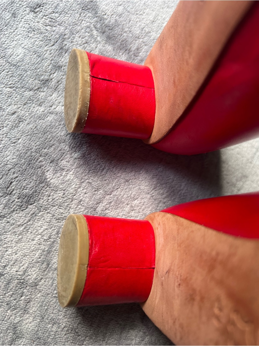 LOQ Shoes Sz 41 US 10.5 Camila Red Leather Pumps Heels Spain - Picture 12 of 17